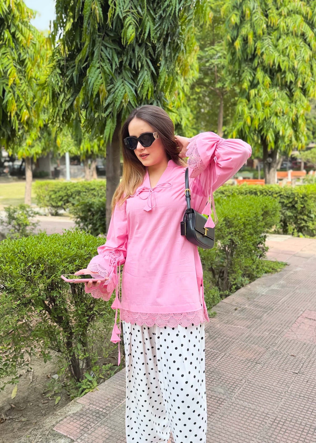 Pink Polka Coord Set