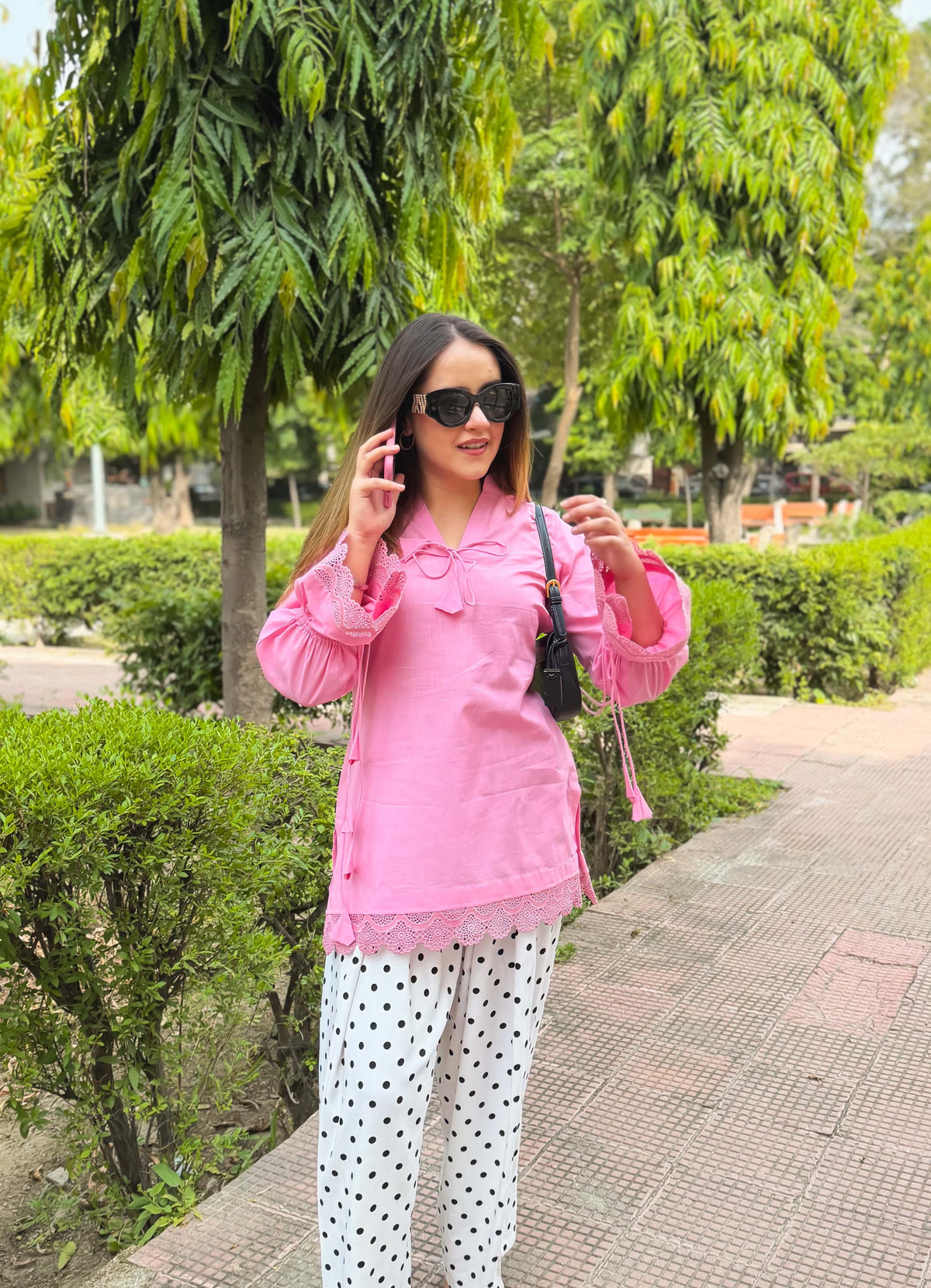 Pink Polka Coord Set