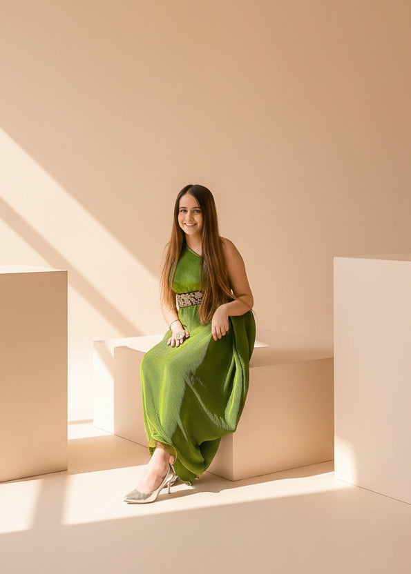 Asymmetrical Pleated Set