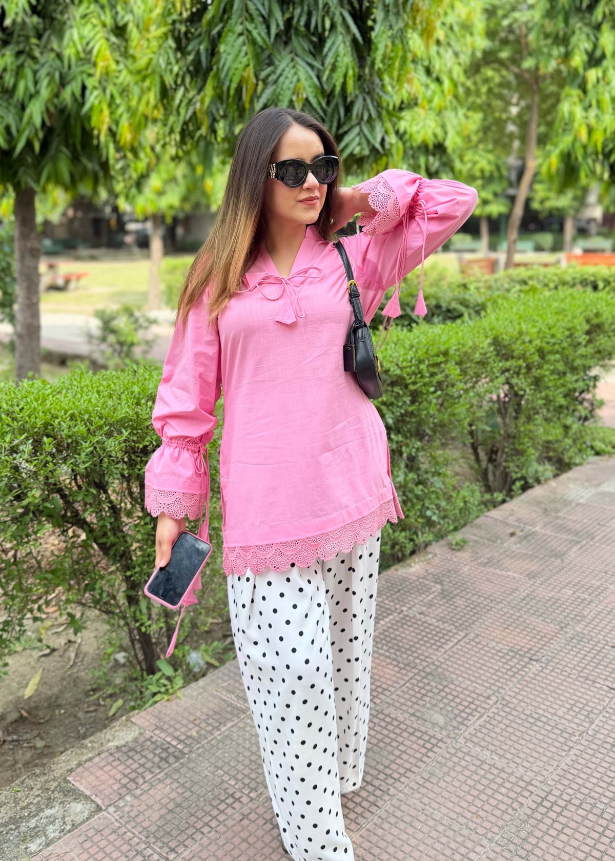Pink Polka Coord Set