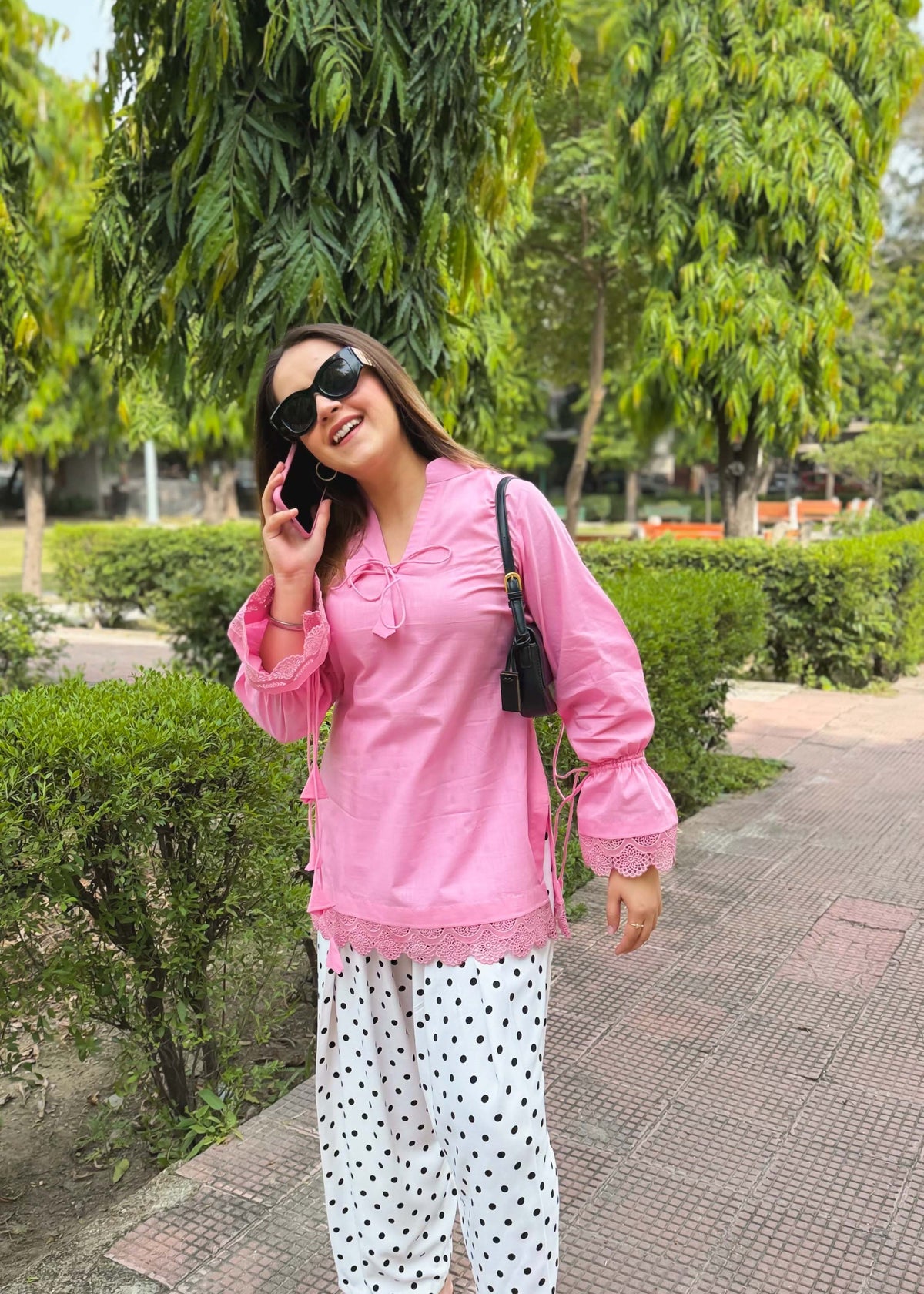 Pink Polka Coord Set