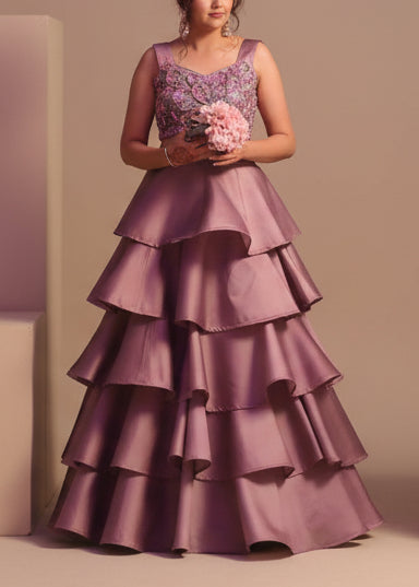 The Layered Lavender Lehenga