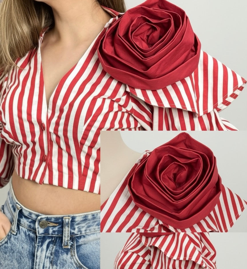 Striped Rose Shirt