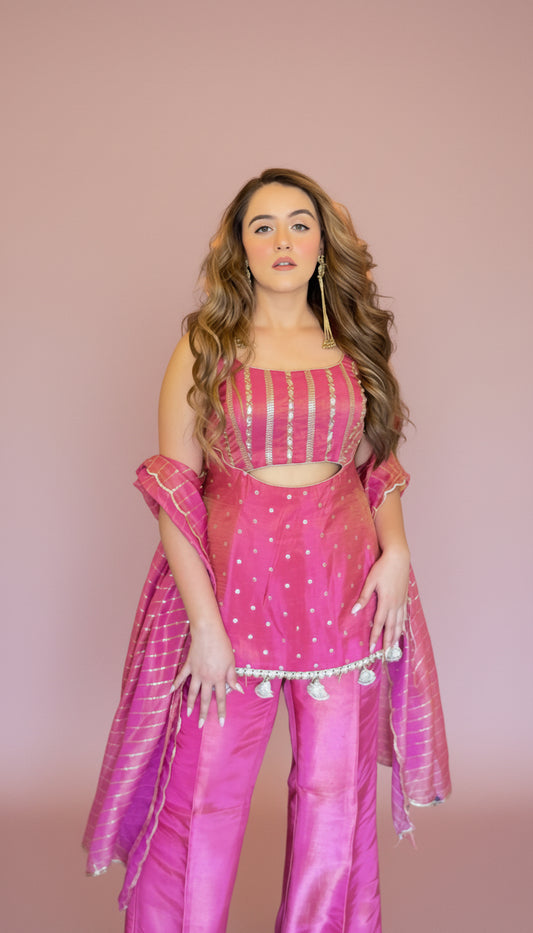 Pink Indo Western Set