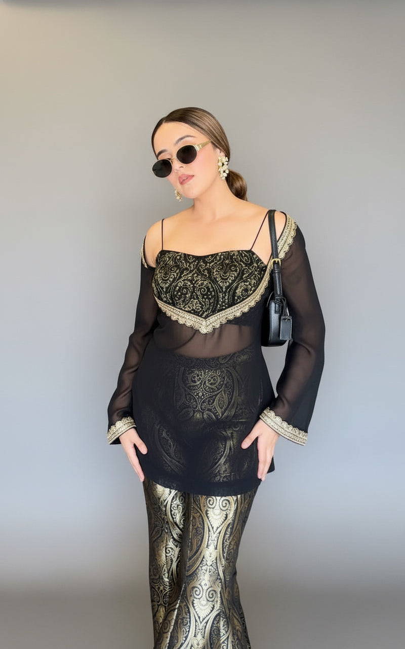 Banarasi Brocade Indo Western Outfit