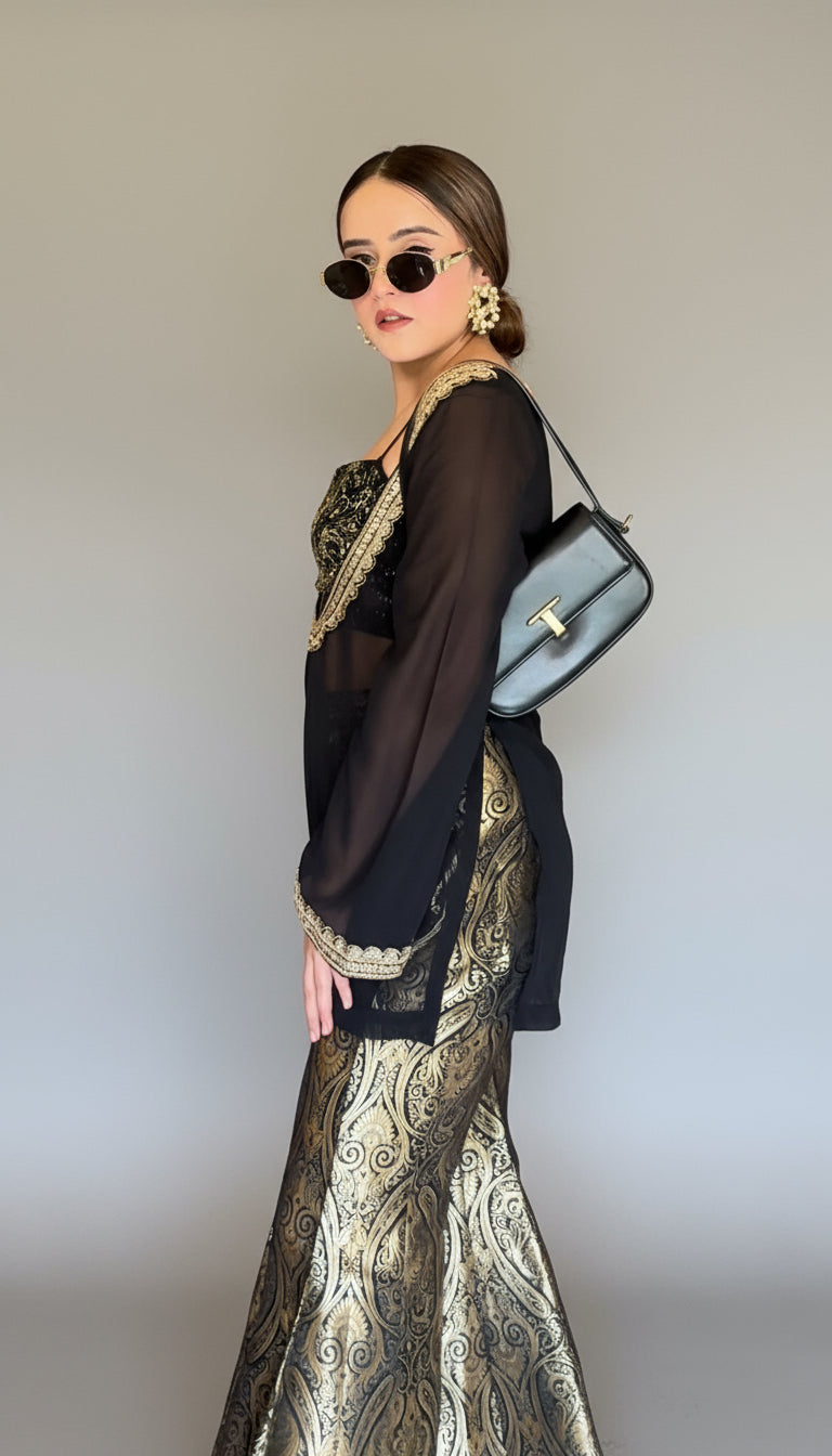 Banarasi Brocade Indo Western Outfit