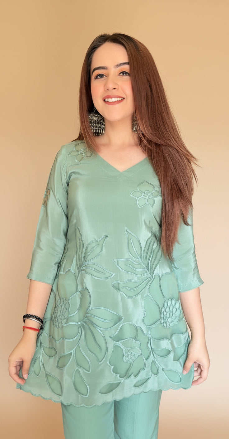 Mint Green floral Co-ord set