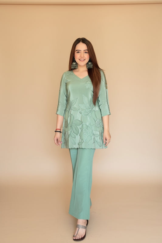 Mint Green floral Co-ord set