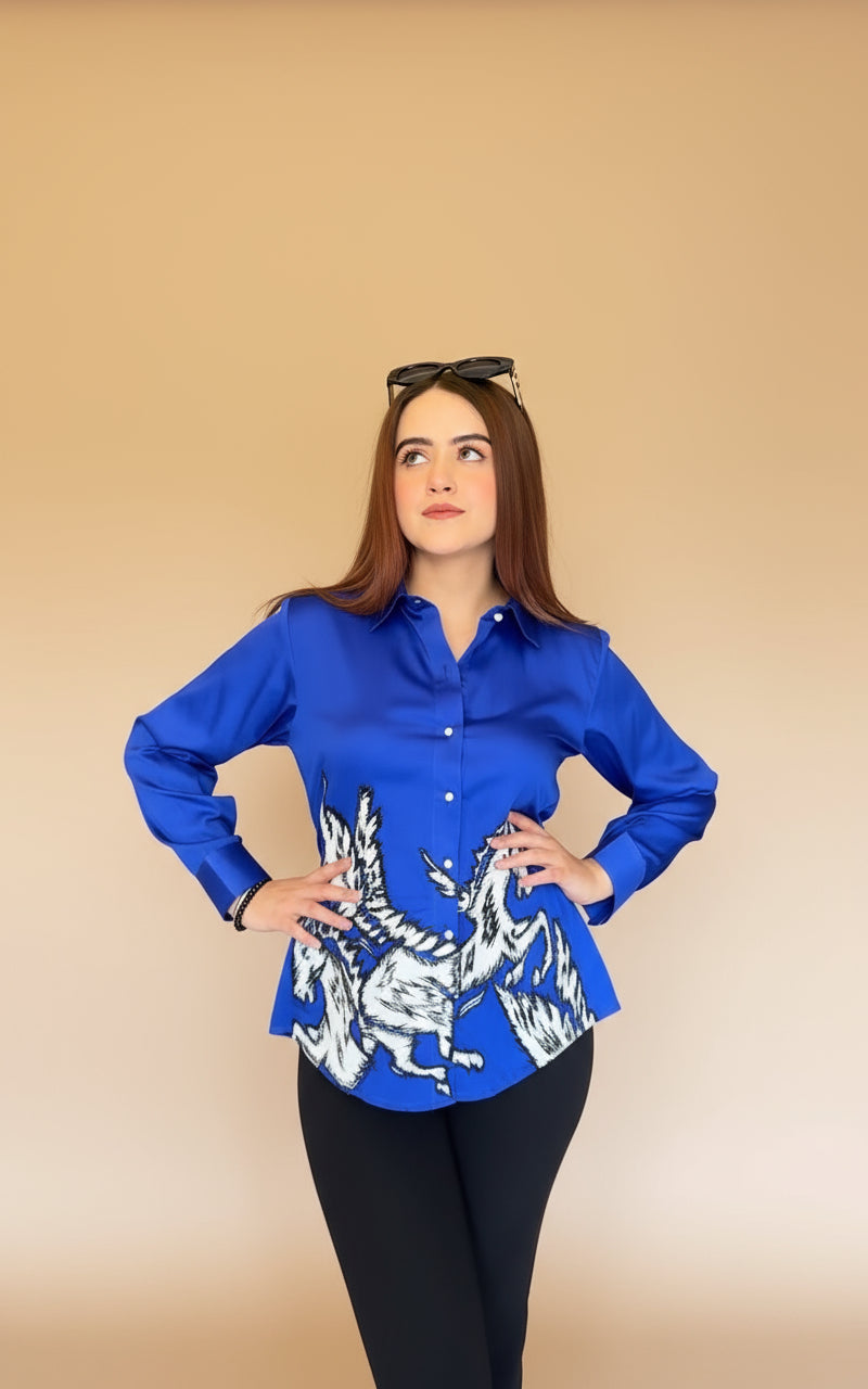 The Blue Horse Shirt