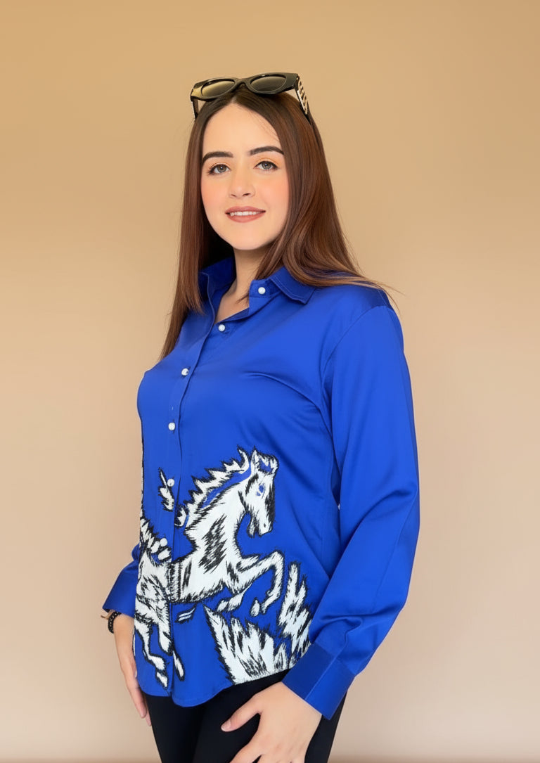 The Blue Horse Shirt