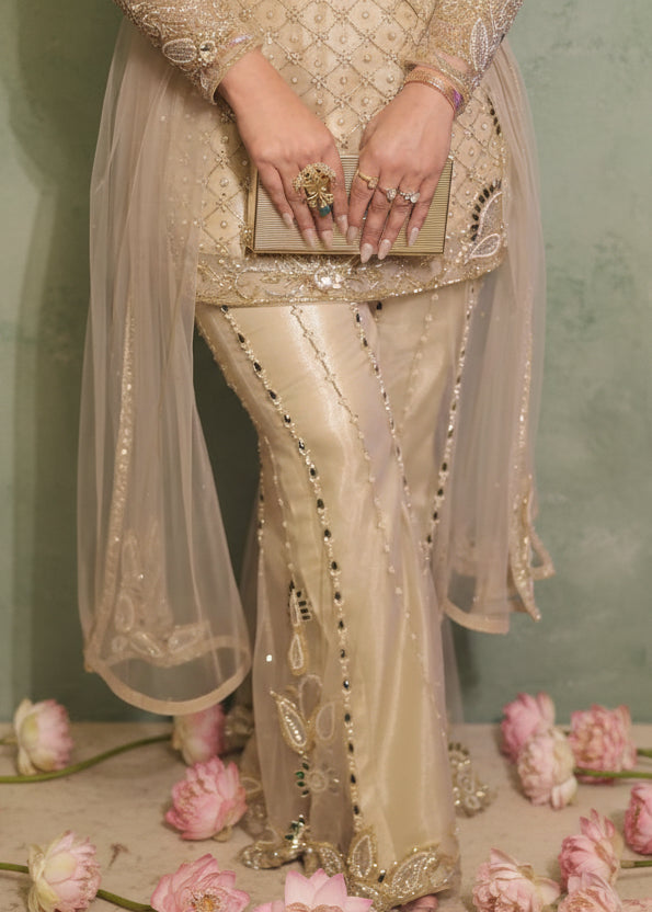 Ivory Hand Embroidered Suit Set