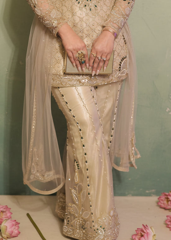 Ivory Hand Embroidered Suit Set