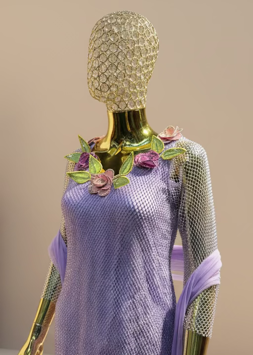 Lilac Mesh Indo-Western Suit Set