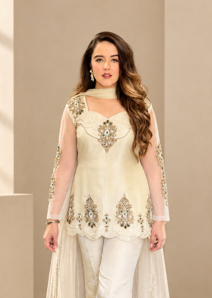 Adaa - Ivory Suit Set