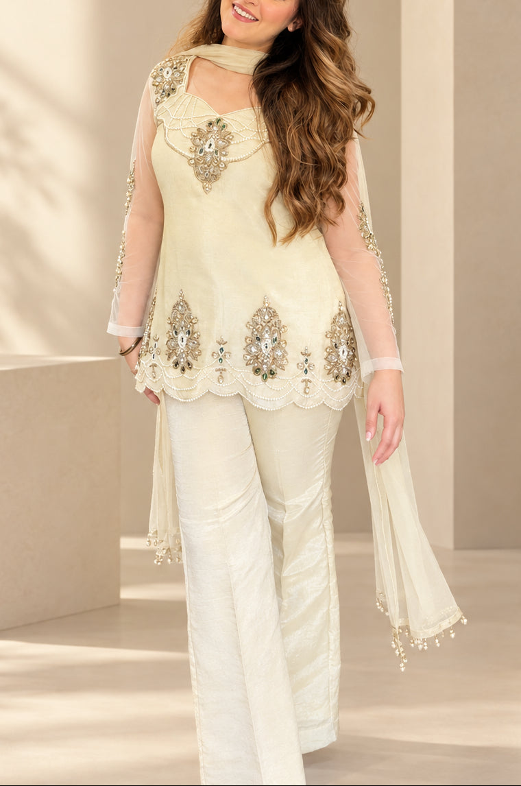 Adaa - Ivory Suit Set