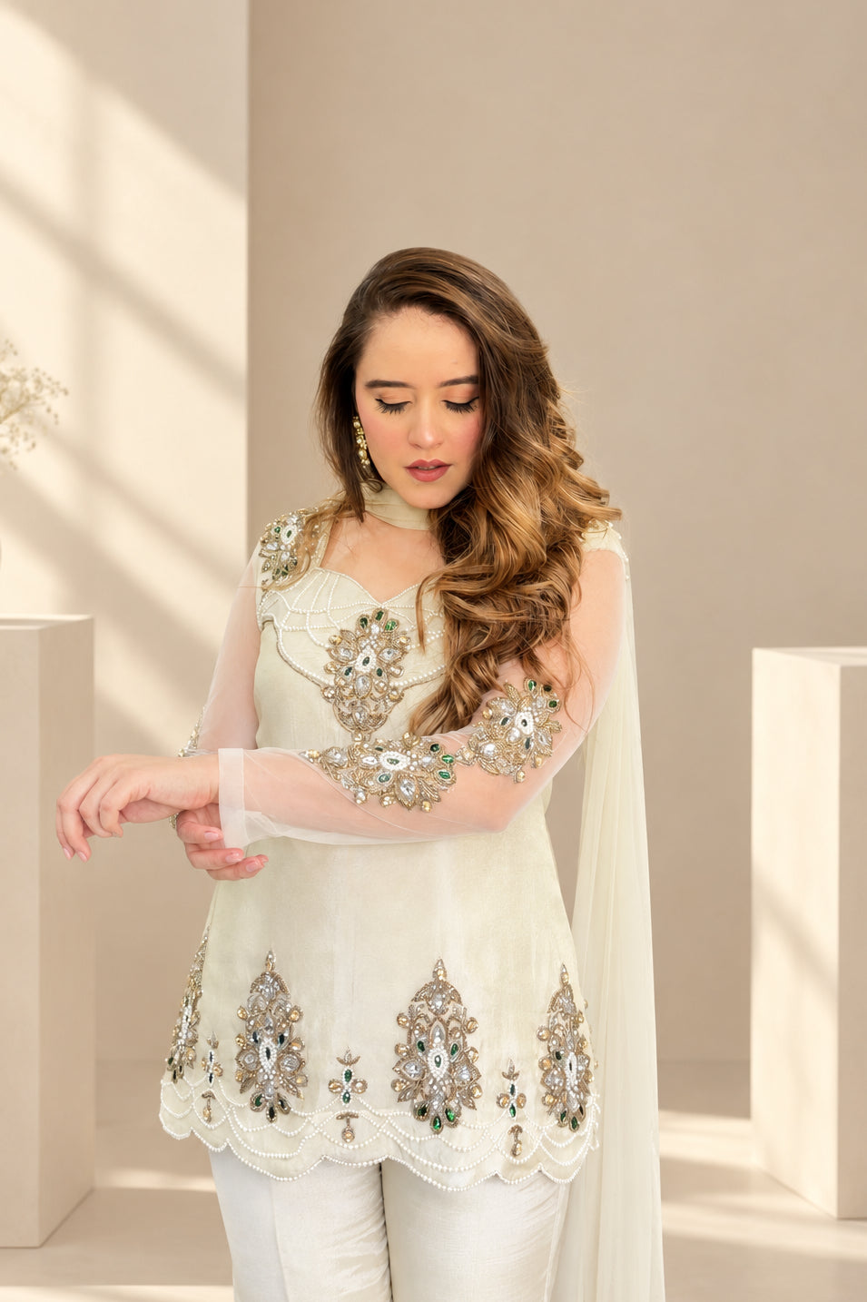 Adaa - Ivory Suit Set
