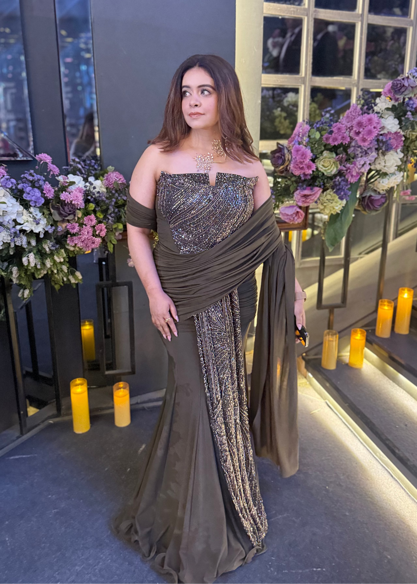 Celeste Corset Drape Saree