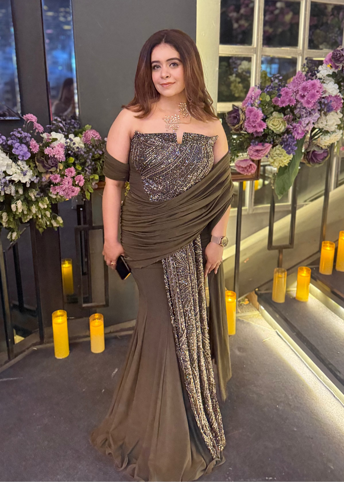Celeste Corset Drape Saree