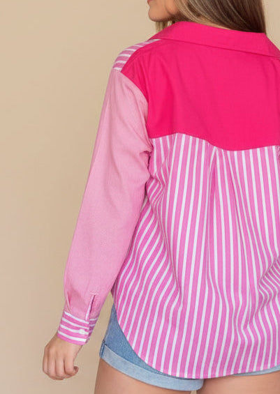 Pink Striped Shirt
