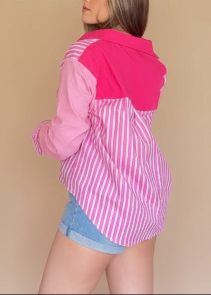 Pink Striped Shirt