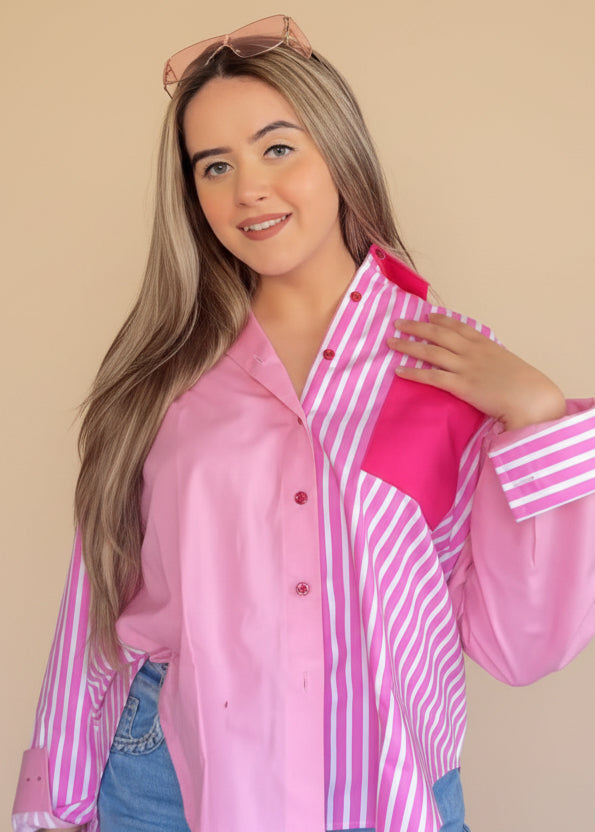 Pink Striped Shirt
