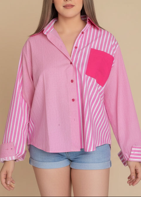 Pink Striped Shirt