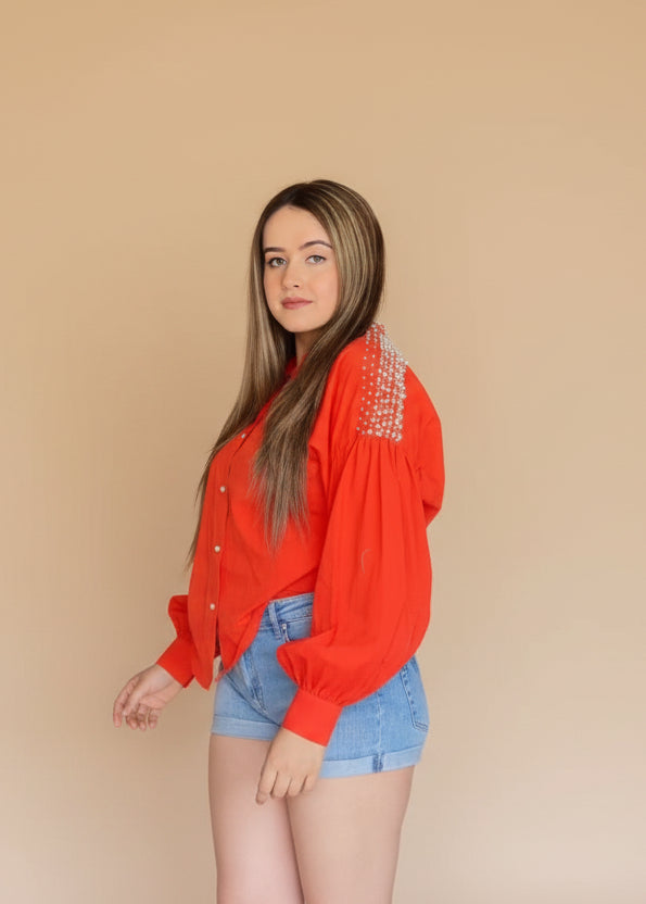 Pearl Embedded Shirt