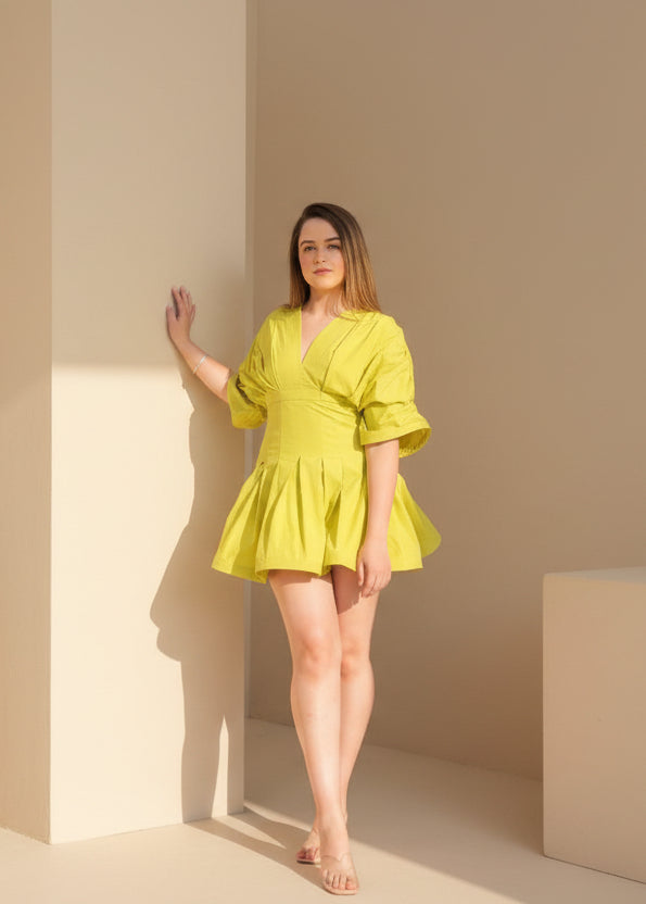 Zesty Lime Short Dress