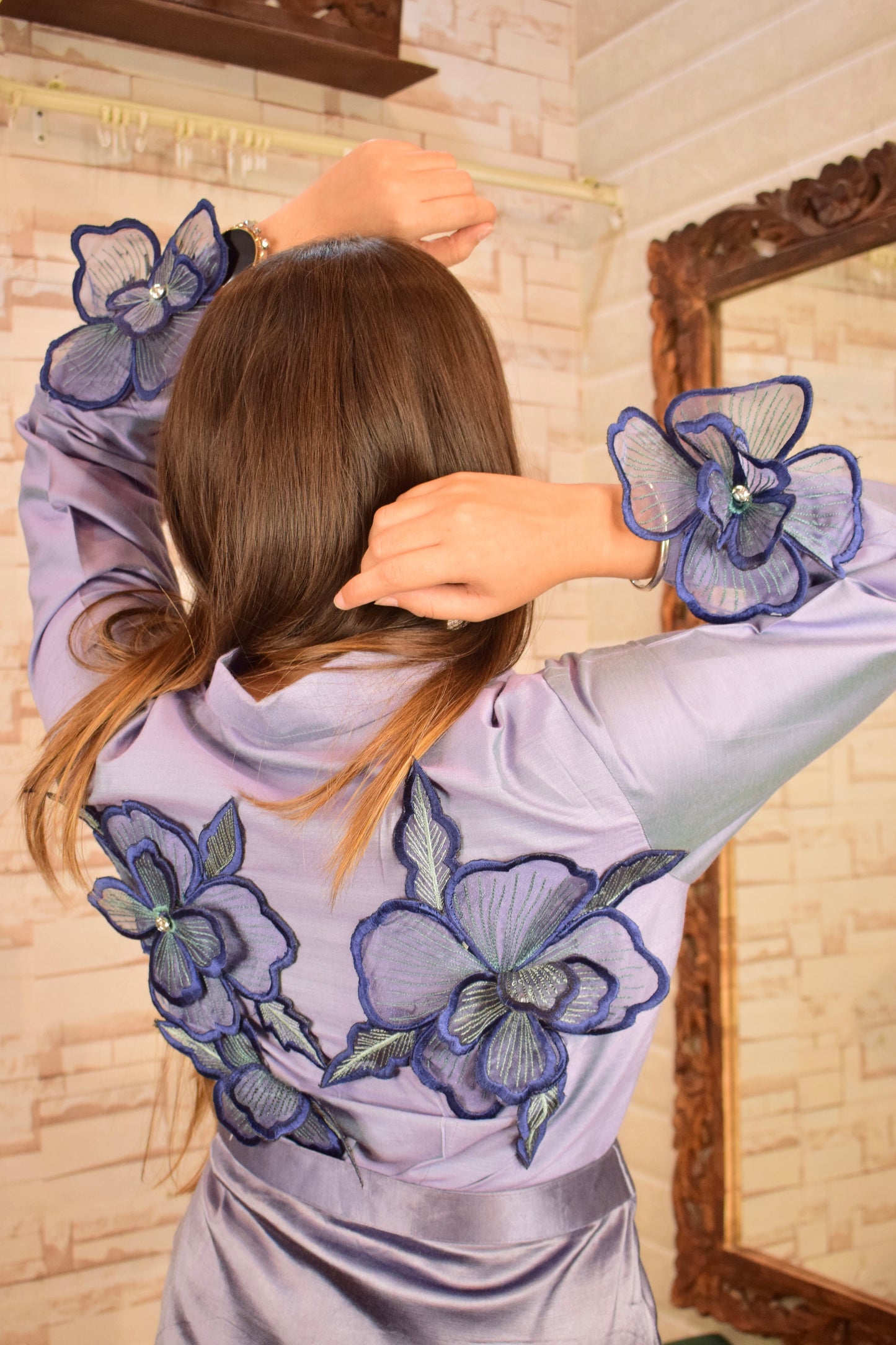 Lush Bloom 3D Flowers Shirt